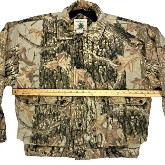 Northwest Territory Parka Jacket Mens Sz L Brown Camo Vintage Hunting Insulated - Picture 11 of 16